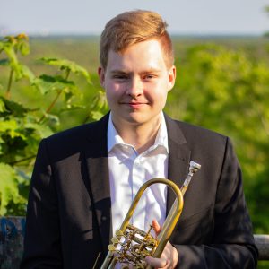 Sebastian Sakmann mit Trompete/Flügelhorn