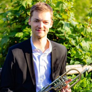 Benjamin Geiger mit Trompete/Flügelhorn