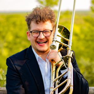 Dastin Lozynski mit Posaune